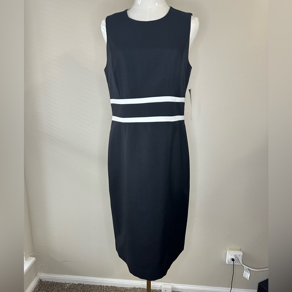 NWT Elegant Black and White Sleeveless Dress